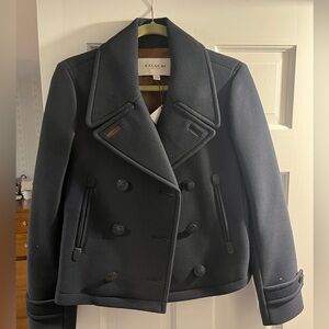Coach Navy Textured Mini Peacoat